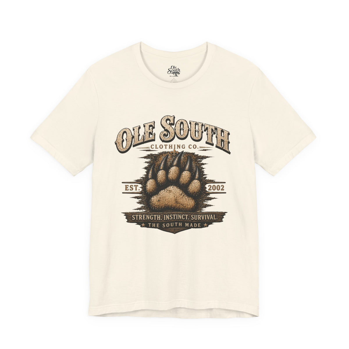 Ole South Bear Paw T-Shirt — Vintage Southern Outdoors Tee