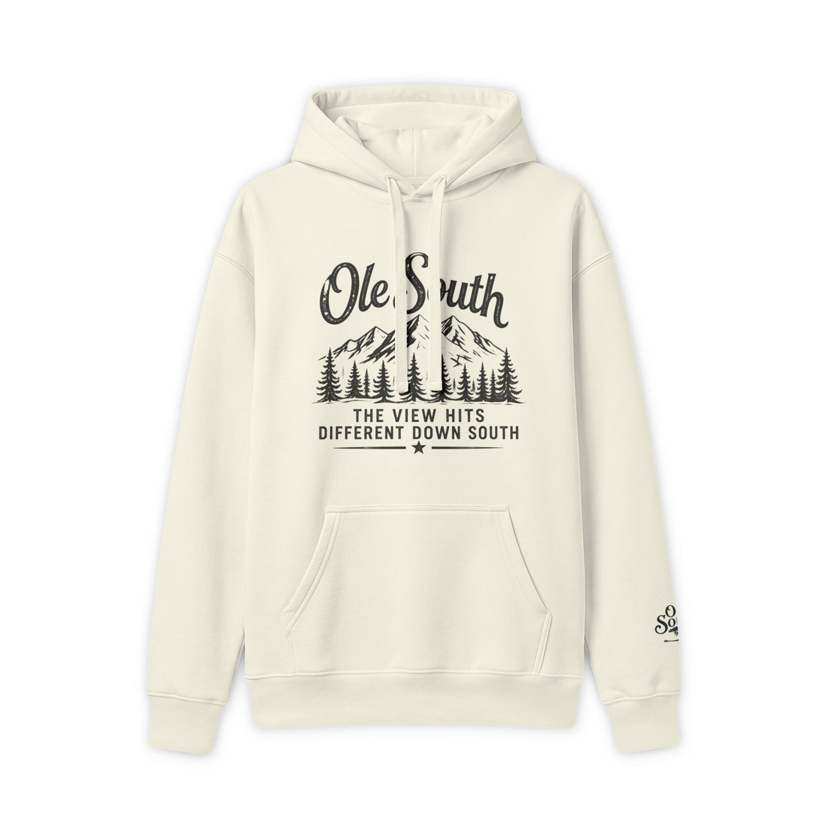 Ole South Mountain Hoodie — "The View Hits Different Down South" Cozy Pullover
