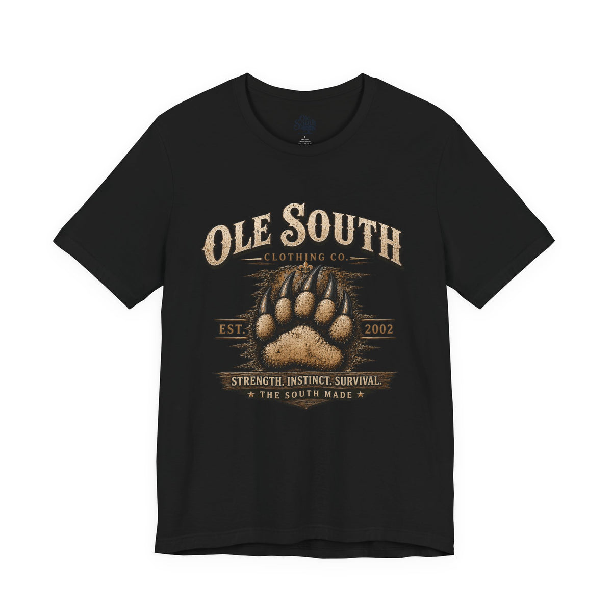 Ole South Bear Paw T-Shirt — Vintage Southern Outdoors Tee