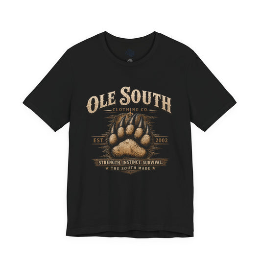 Ole South Bear Paw T-Shirt — Vintage Southern Outdoors Tee