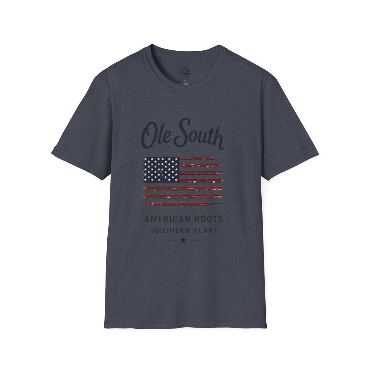 Ole South American Roots Flag T-Shirt — Southern Heart Patriotic Tee