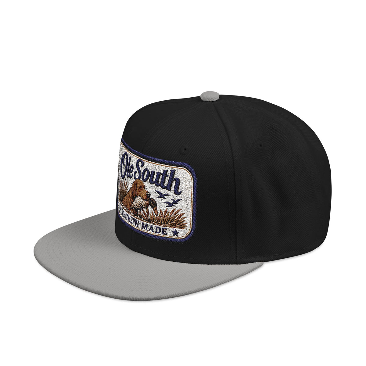 Embroidered 'South' Patch Snapback Hat — Vintage Outdoors Trucker Cap