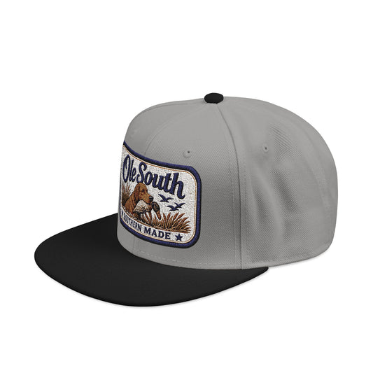 Embroidered 'South' Patch Snapback Hat — Vintage Outdoors Trucker Cap