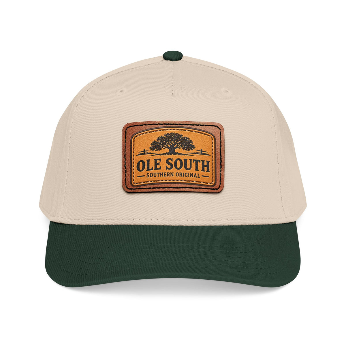 Ole South Leather Patch Baseball Cap - Southern Original Mid-Profile Hat