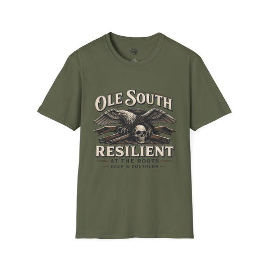 Ole South Resilient T-Shirt — Vintage Eagle & Skull Southern Pride Tee