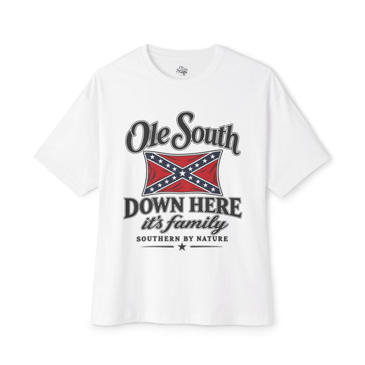 T-Shirt — “Ole South: Down Here It’s Family” Graphic Tee