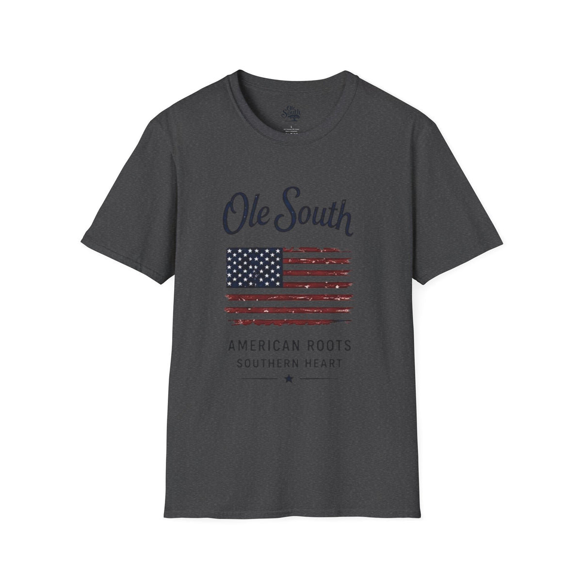 Ole South American Roots Flag T-Shirt — Southern Heart Patriotic Tee