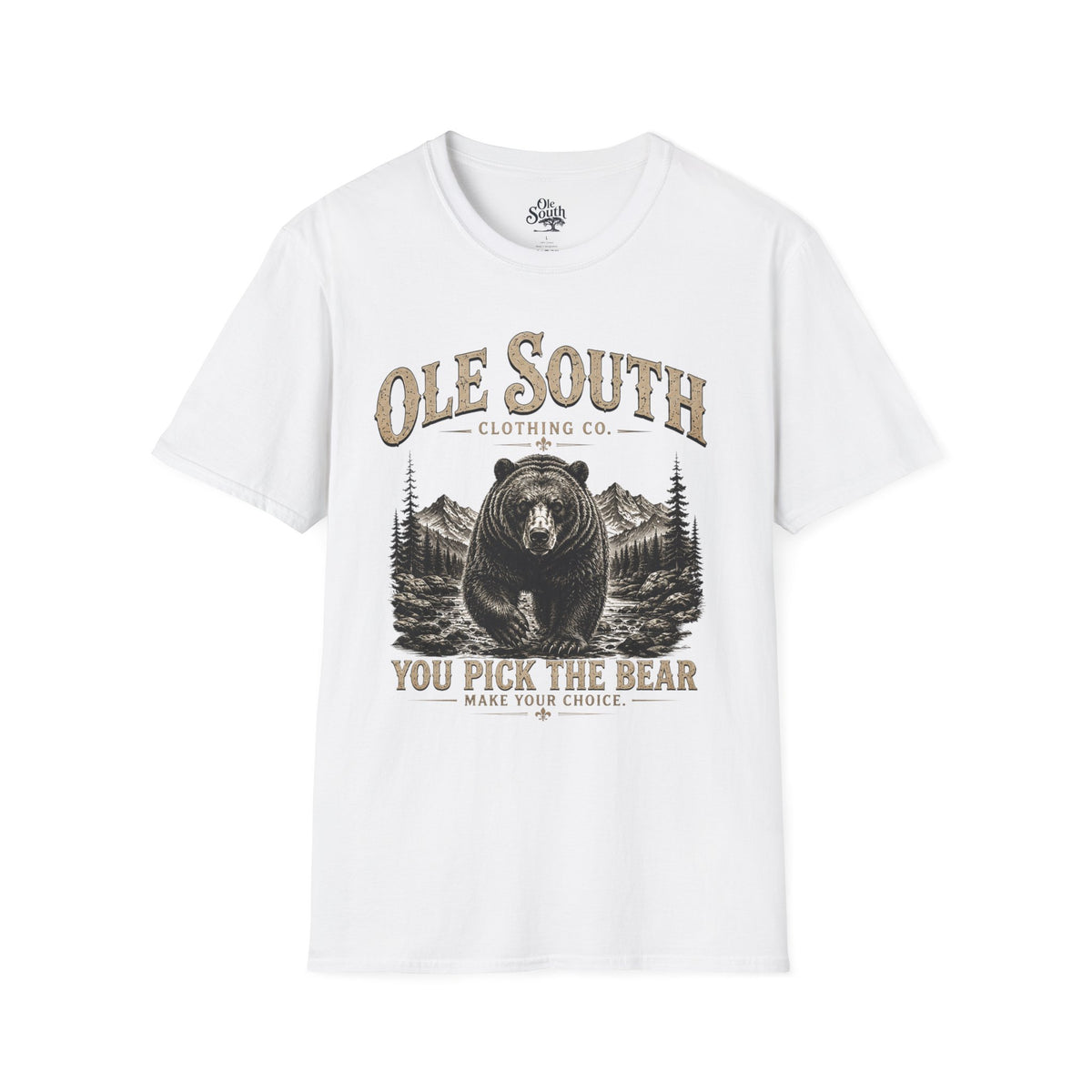 Bear Graphic T-Shirt — "Ole South: You Pick The Bear" Vintage Outdoors Tee