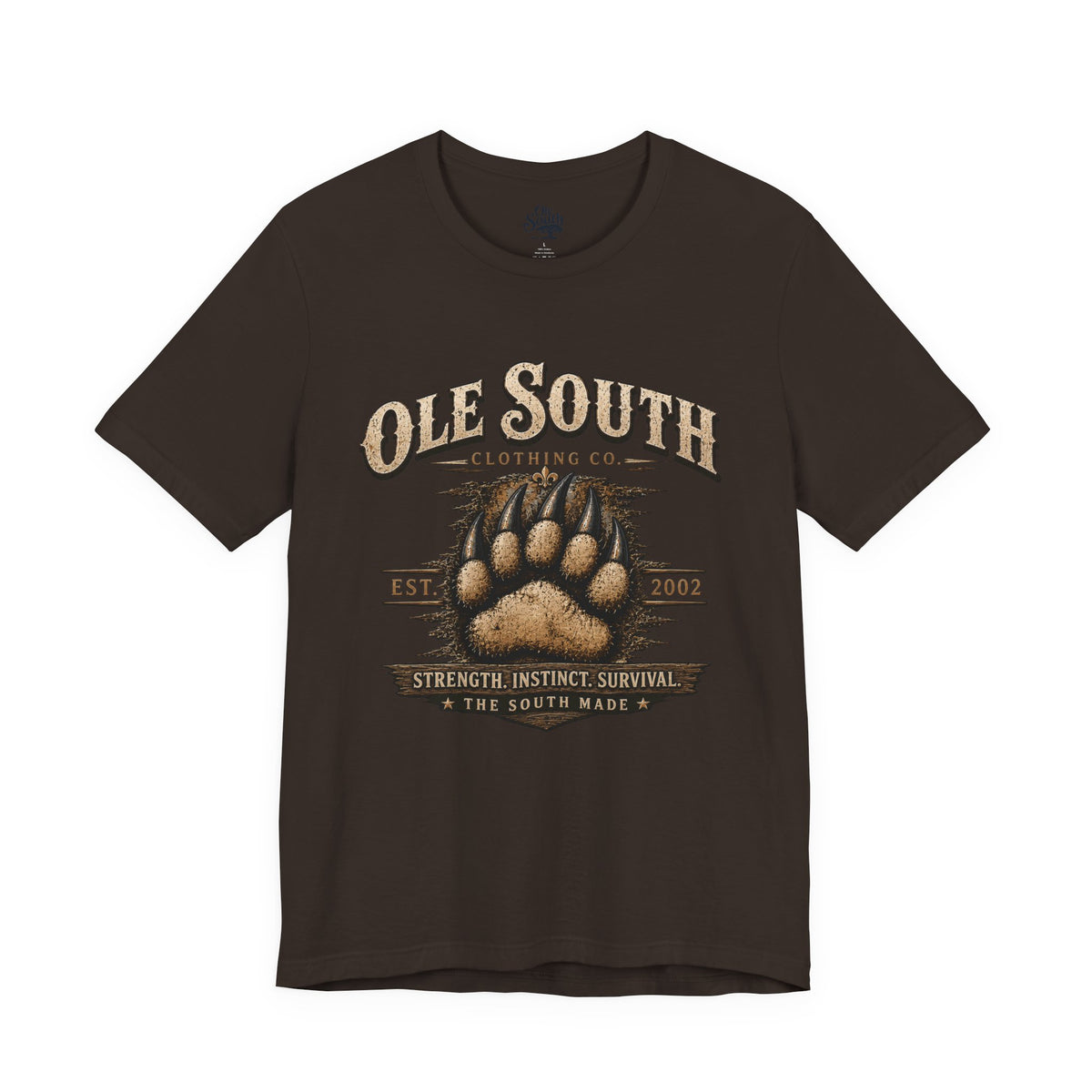 Ole South Bear Paw T-Shirt — Vintage Southern Outdoors Tee