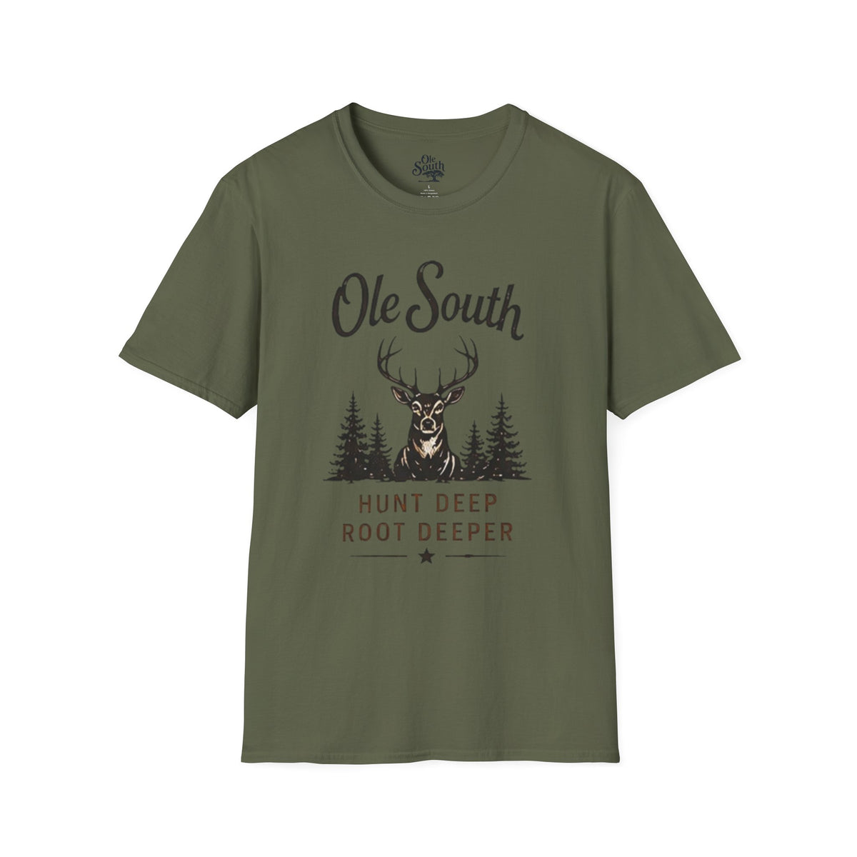 Ole South Deer Hunting T-Shirt — "Hunt Deep Root Deeper" Outdoor Tee