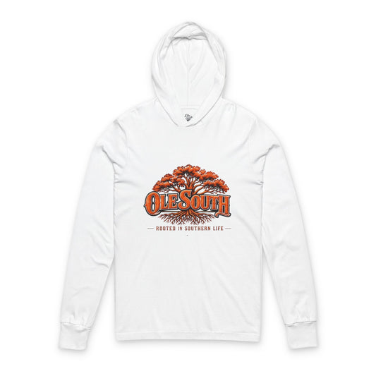 Southern Roots Hooded Long Sleeve Tee — "Ole South" Graphic Rooted in Southern Life
