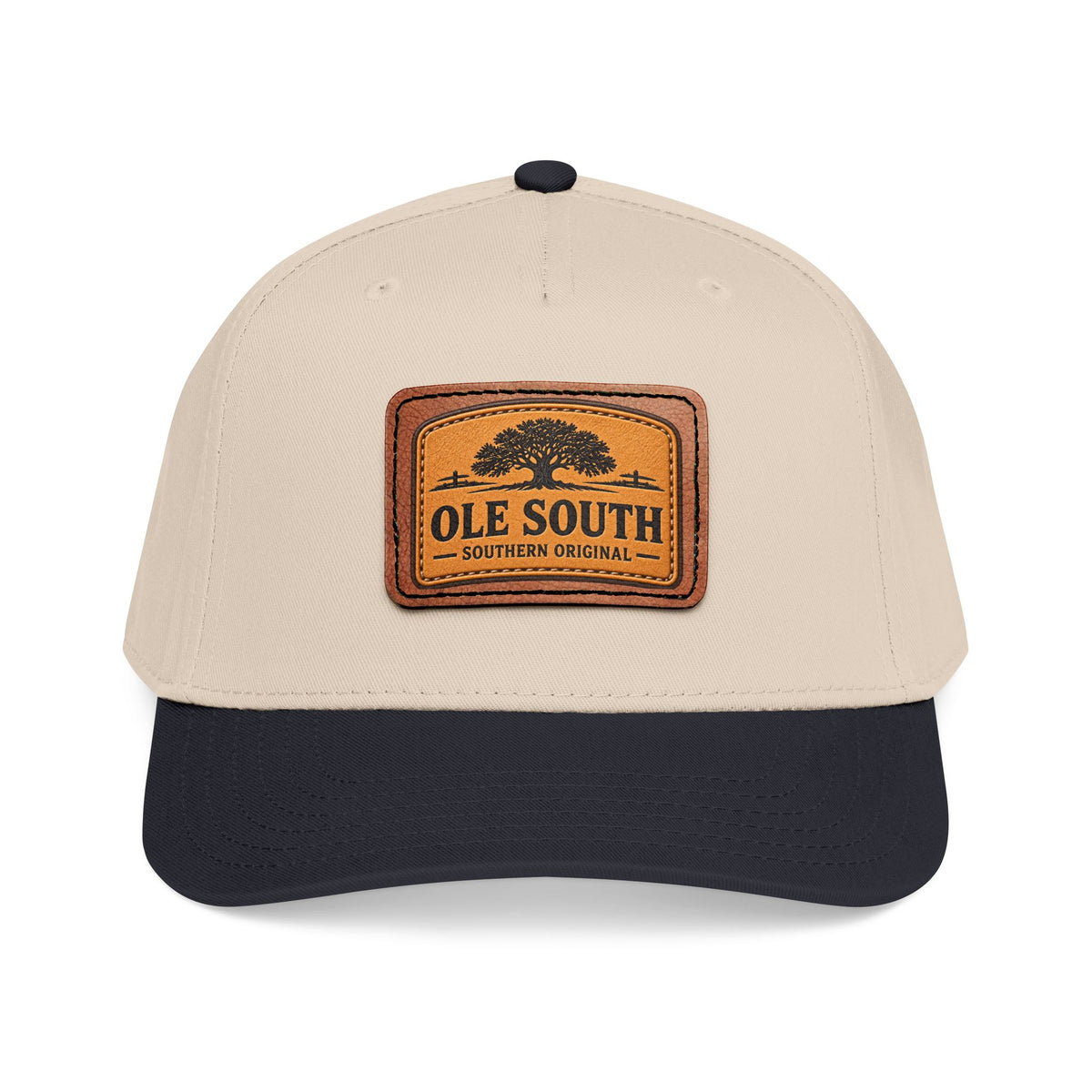 Ole South Leather Patch Baseball Cap - Southern Original Mid-Profile Hat